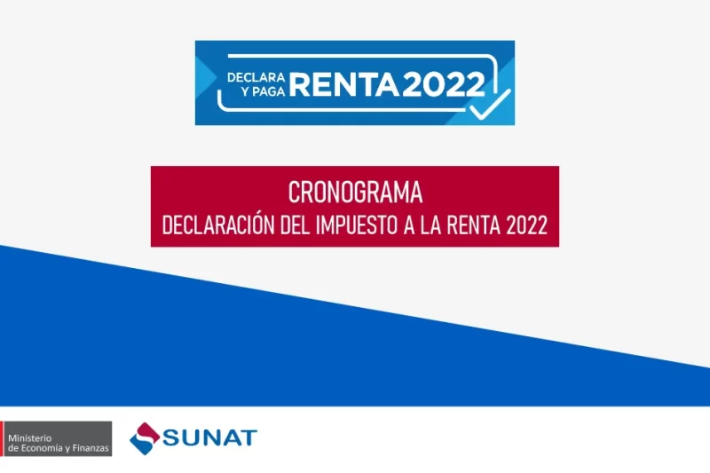 Cronograma de vencimiento: Impuesto a la Renta 2022